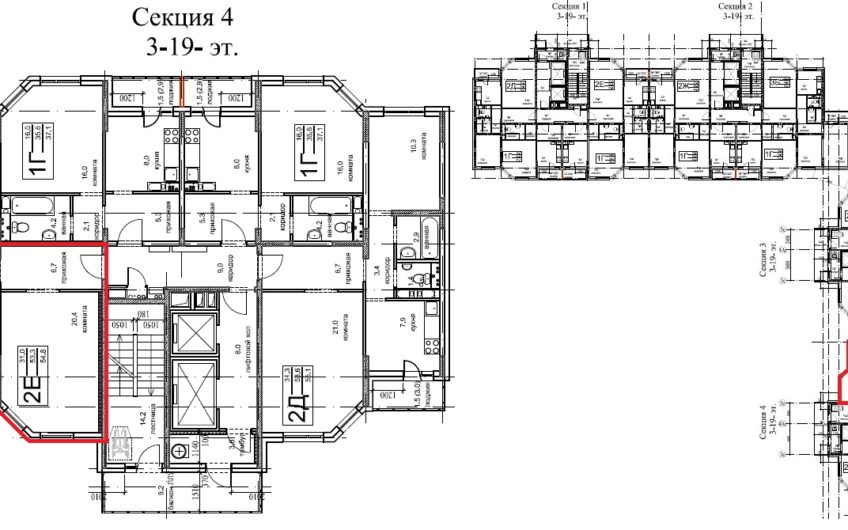 2-х комнатная квартира (№238) в ЖК Олимпийский, г.Чехов, мкр. Олимпийский, корп.5