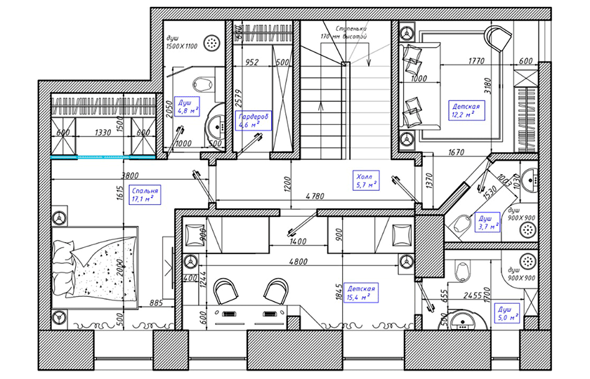 План квартиры 2 этаж